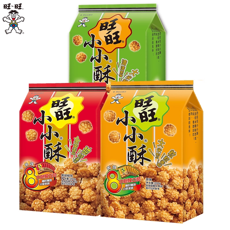 旺旺小小酥200g原味解馋小零食小吃分享膨化怀旧办公室休闲鸡肉味