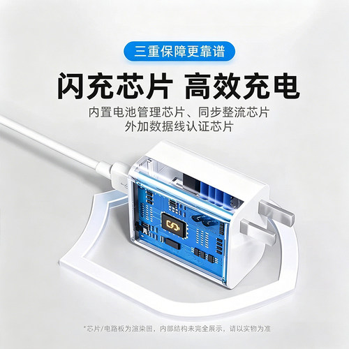 【官方正品】适用华为66W充电器头Mate60pro/50荣耀40超级快充Nova8/7/9/10手机数据线100W原w套装120W插头 - 图2