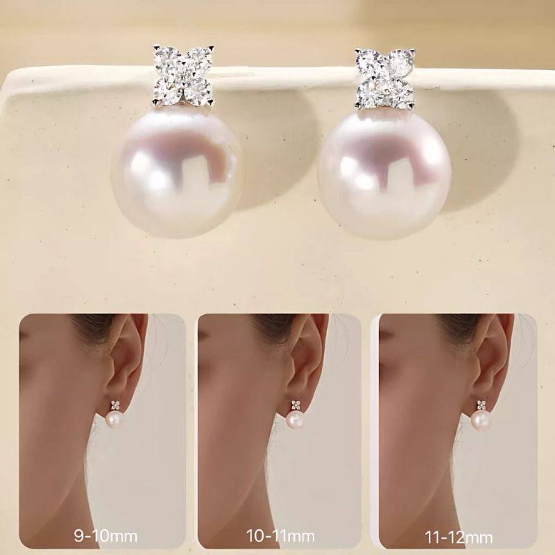 诸暨淡水珍珠耳钉女S925银四叶草耳环高级感气质百搭耳饰节日礼物,淘宝优惠券,粉丝福利购,淘宝优惠卷