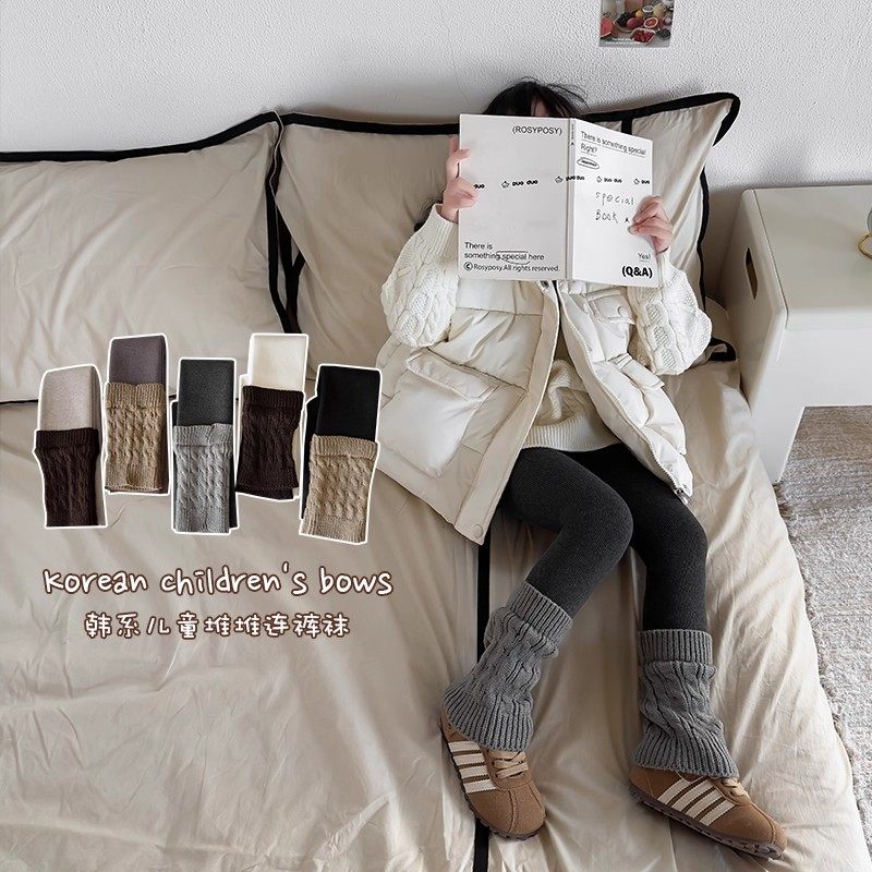 女童打底裤加绒加厚秋冬季堆堆袜套冬款宝宝长裤子儿童连裤袜白色,淘宝优惠券,粉丝福利购,淘宝优惠卷