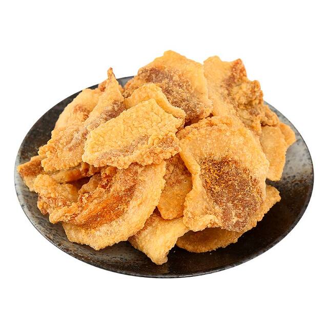 Potato chips, pork belly, fat residue snacks, Qingdao snacks, crispy whistle, special pork food, lard residue, original flavor, delicious and healthy