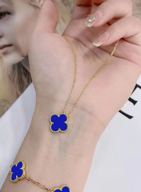 时尚钛钢四叶草手链女不掉色手链套装系列小众轻奢饰品时尚高级感