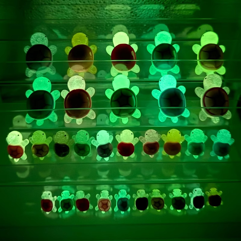 夜光小乌龟玩具摆件卡通模型彩色盲袋盒仿真公仔小动物玩偶对对碰