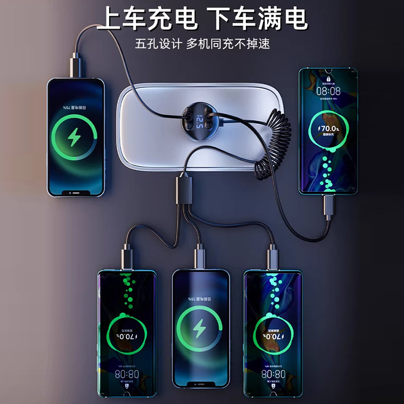 车载充电器一拖三超级快充汽车用usb接口手机点烟器车充转换插头,淘宝优惠券,粉丝福利购,淘宝优惠卷