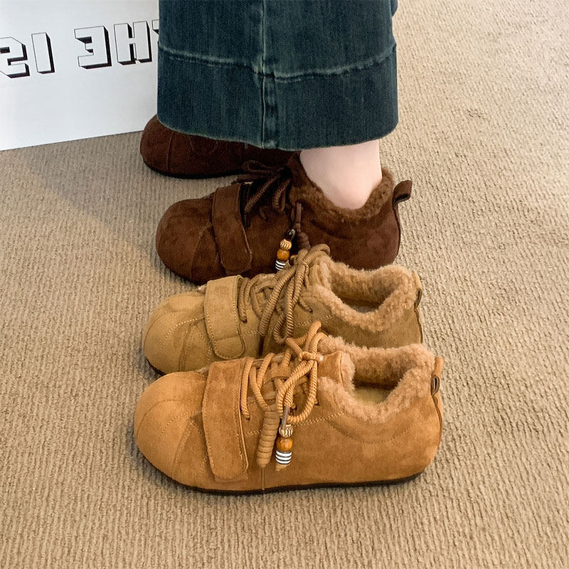 厚底勃肯鞋女款2025新款冬季爆款加绒加厚保暖雪地靴豆豆毛毛棉鞋,淘宝优惠券,粉丝福利购,淘宝优惠卷