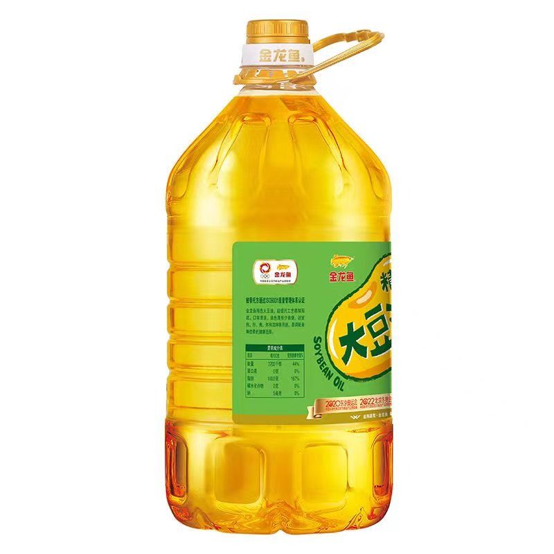 金龙鱼精炼一级精选大豆油5l*4桶家用炒菜优质食用植物油转基因 - 图0