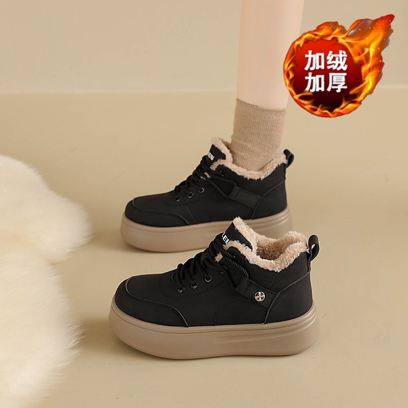 冬季女鞋加绒高帮雪地靴女韩版百搭厚底加厚保暖棉鞋休闲短靴潮鞋,淘宝优惠券,粉丝福利购,淘宝优惠卷