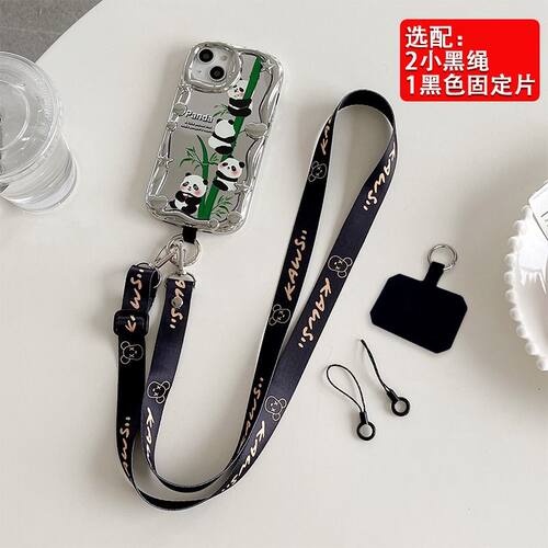 手机壳链手机挂绳斜挎可背挂脖绳斜背吊绳结实挂饰防丢失神器多功能贴片夹片可调节万能钥匙挂链带子背带手腕 - 图1