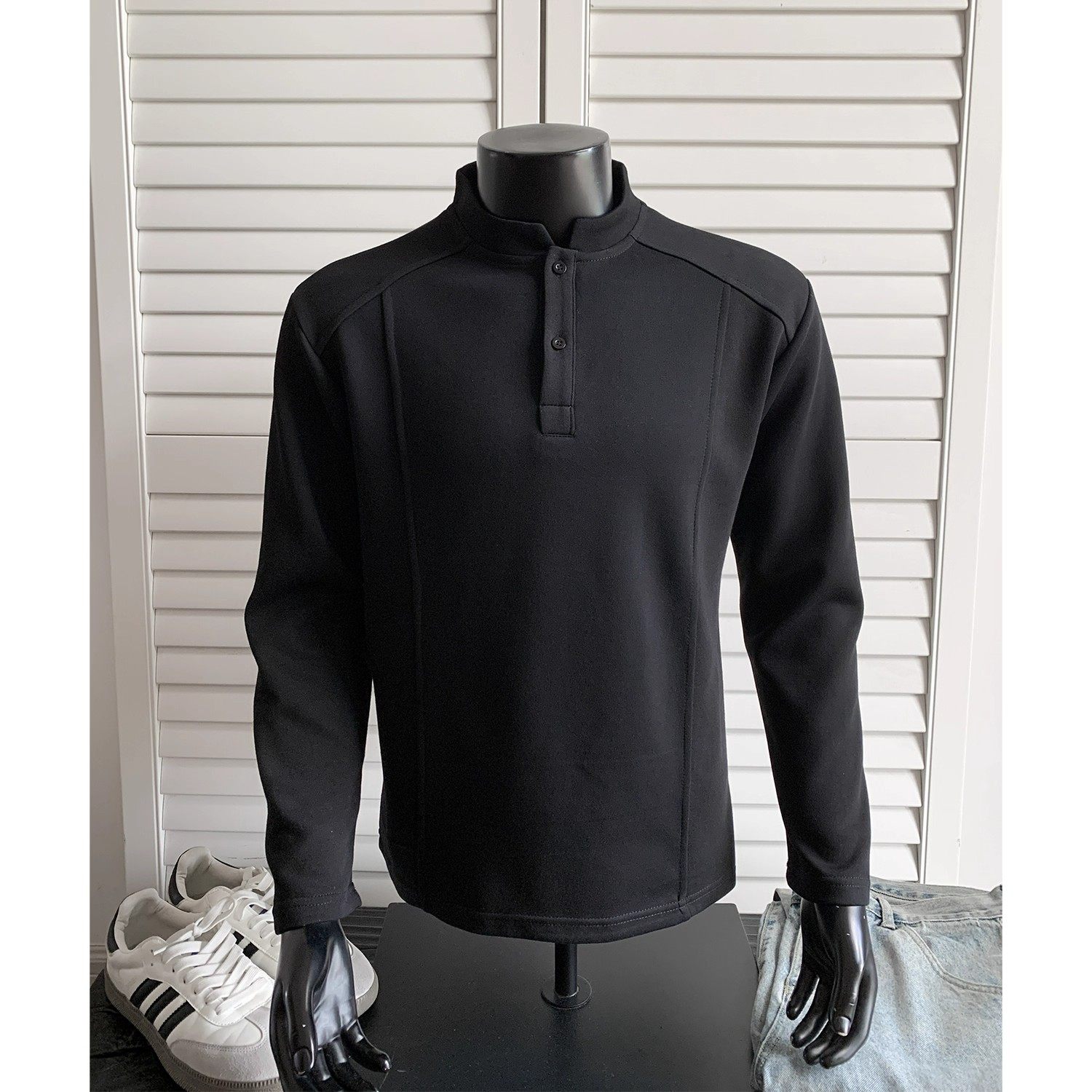 美式Polo亨利衫男长袖t恤秋季上衣cleanfit内搭休闲男装打底卫衣,淘宝优惠券,粉丝福利购,淘宝优惠卷