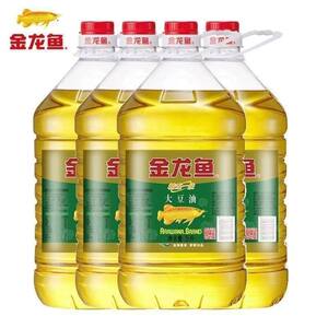 金龙鱼精炼一级大豆油5L*4桶整箱装植物油清香多用途健康煎炸油炸