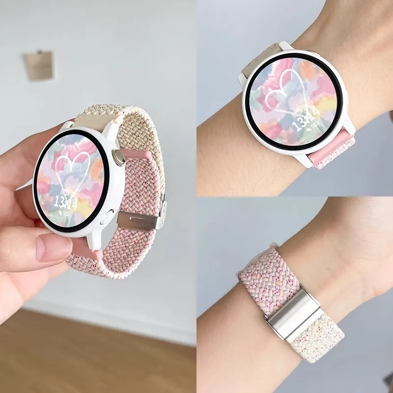 适用华为GT6手表表带拼色尼龙gt5撞色卡扣编织gt4智能watch5运动gt3手表带gt2pro透气watch4女生男生替换腕带 - 图0