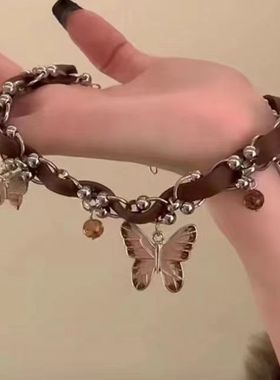 蓝莓轻奢蝴蝶结项链|千人加购