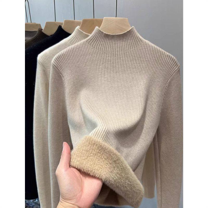 一体绒高领毛衣女秋冬季新款加绒加厚保暖大码内搭针织衫上衣,淘宝优惠券,粉丝福利购,淘宝优惠卷