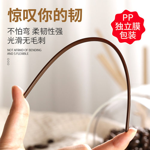 食品级咖啡搅拌棒一次性奶茶热饮棒双孔吸管搅拌棍木质搅拌勺 - 图2