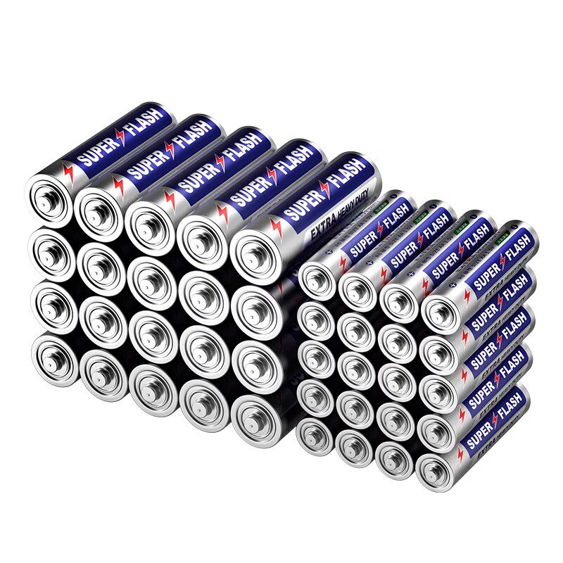 华太电池5号7号碳性电池五号七号钟表空调电视遥控器儿童玩具鼠标键盘专用批发1.5V家用AAA干电池24粒碱性