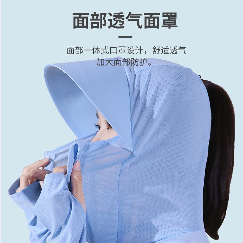 冰丝网眼防晒衣女夏季防紫外线遮阳服户外骑行开车防晒服短款外套-图1