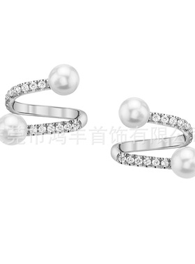 无耳洞圈式耳夹个性欧美复古镶嵌锆石耳饰新款耳垂耳骨夹小众饰品
