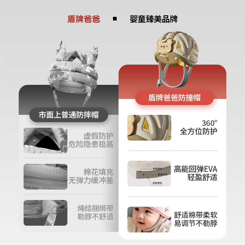 婴幼儿防摔帽宝宝安全护头盔学步走路头部保护防撞头神器四季透气,淘宝优惠券,粉丝福利购,淘宝优惠卷