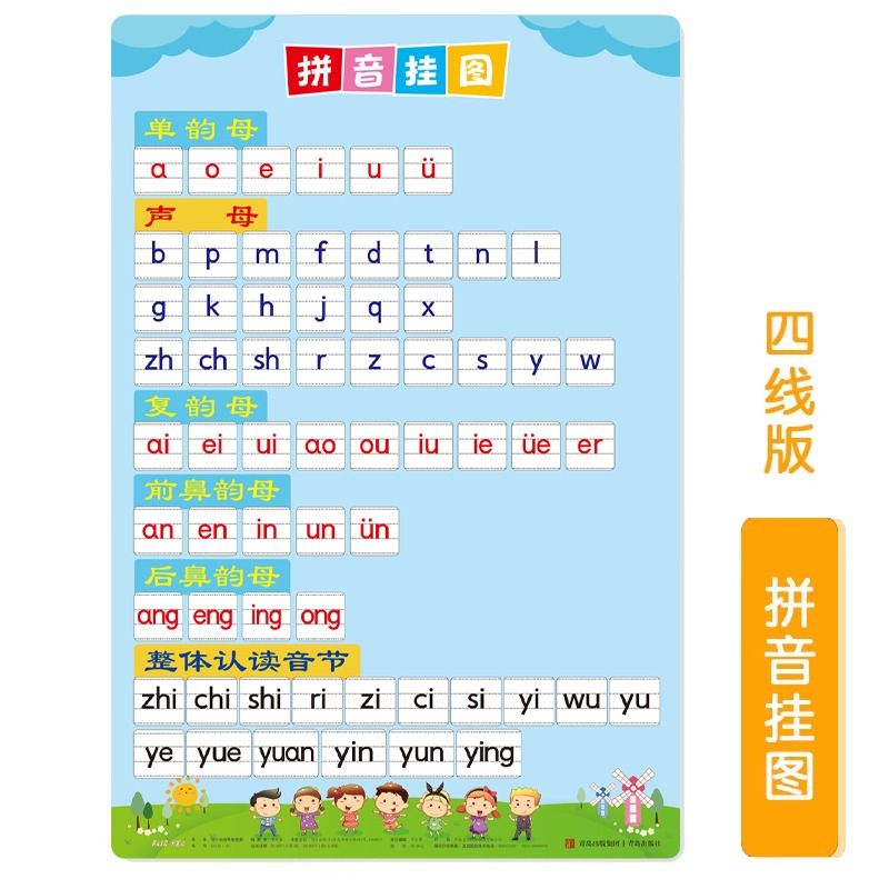 宝宝挂图0-3岁早教拼音认知启蒙识字卡片口诀一年级整体三字经 - 图2