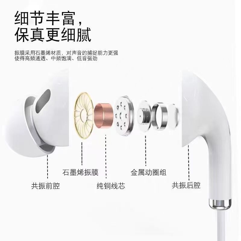 游戏直播K歌耳机入耳式高音质适用苹果OPPO华为小米手机降噪通话 - 图2
