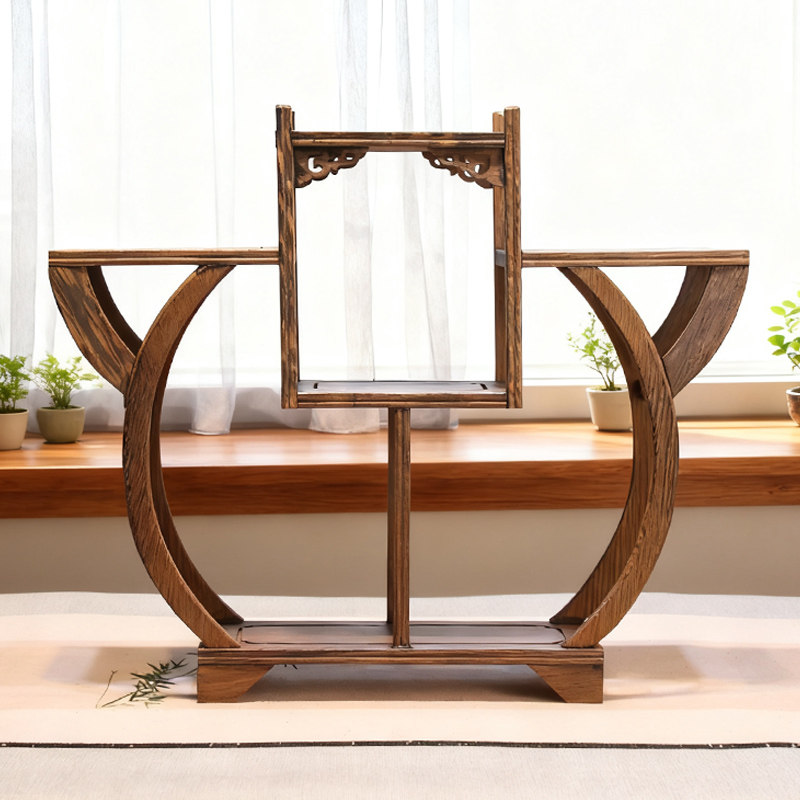 鸡翅木博古架小实木摆件茶具茶叶架紫砂茶壶展示架子置客厅置物,淘宝优惠券,粉丝福利购,淘宝优惠卷