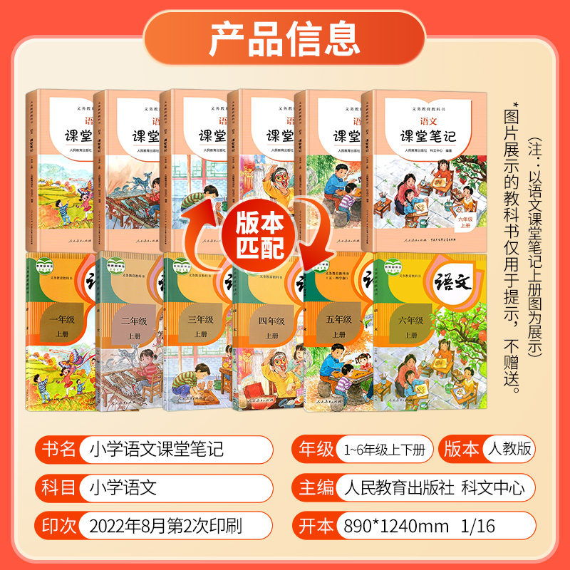 2022小学语文课堂笔记一年级二三四五六年级上册下册语文基础知识总结课前预习同步教材全解教科书1-6年级小学通用 人民教育出版社 - 图0