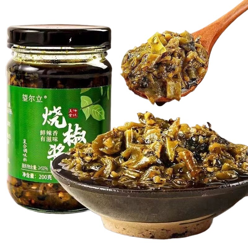 烧椒酱瓶装辣椒酱拌面拌饭神器酱料下饭菜剁椒皮蛋双椒牛肉酱香辣 - 图3