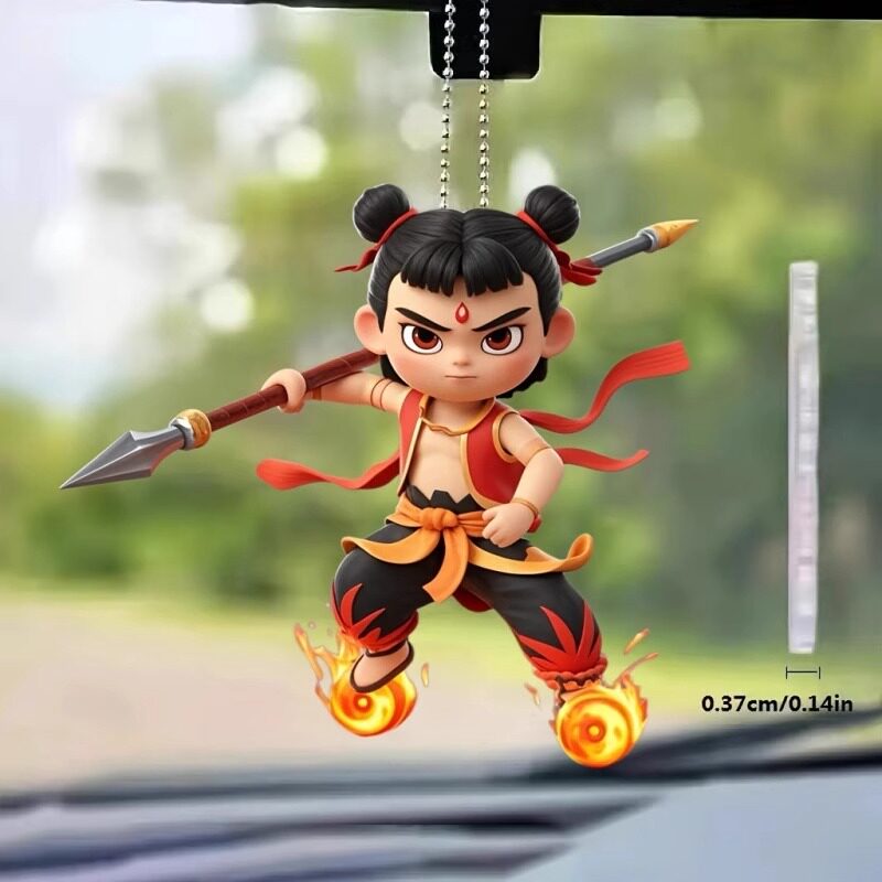 哪咤挂件哪吒公仔魔童闹海书包钥匙扣车载装饰品挂件背包卡通动漫