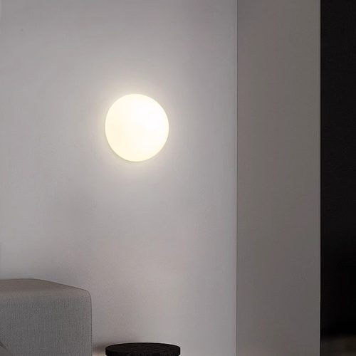 北欧半球极简壁灯奶油风客厅背景墙灯现代简约儿童房卧室床头灯具 - 图1