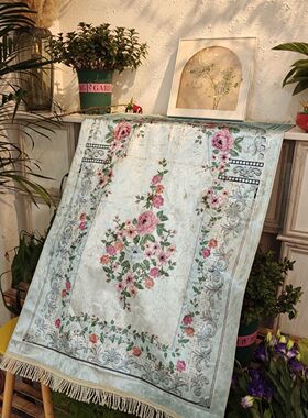沙特印花毯超柔面料 110×70粉色 米色 浅绿 浅蓝prayer mat
