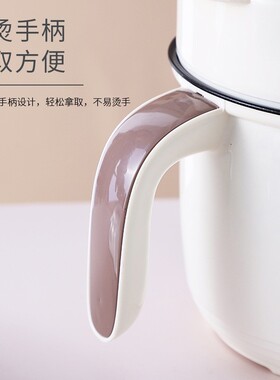 士多功能电煮锅学生宿舍迷你不锈钢煮面锅家用小电火锅内胆分离式