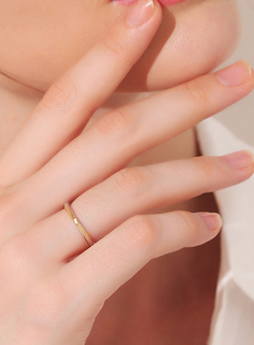 莫比乌斯环s925纯银情侣戒指异地恋情人节开口个性对戒首饰指环