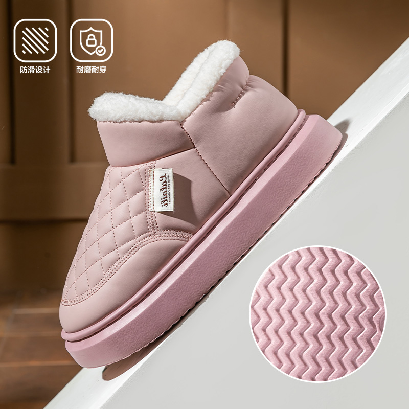 全包跟棉拖鞋女士冬季外穿2025新款家居室内加绒加厚防水棉鞋男款 - 图2