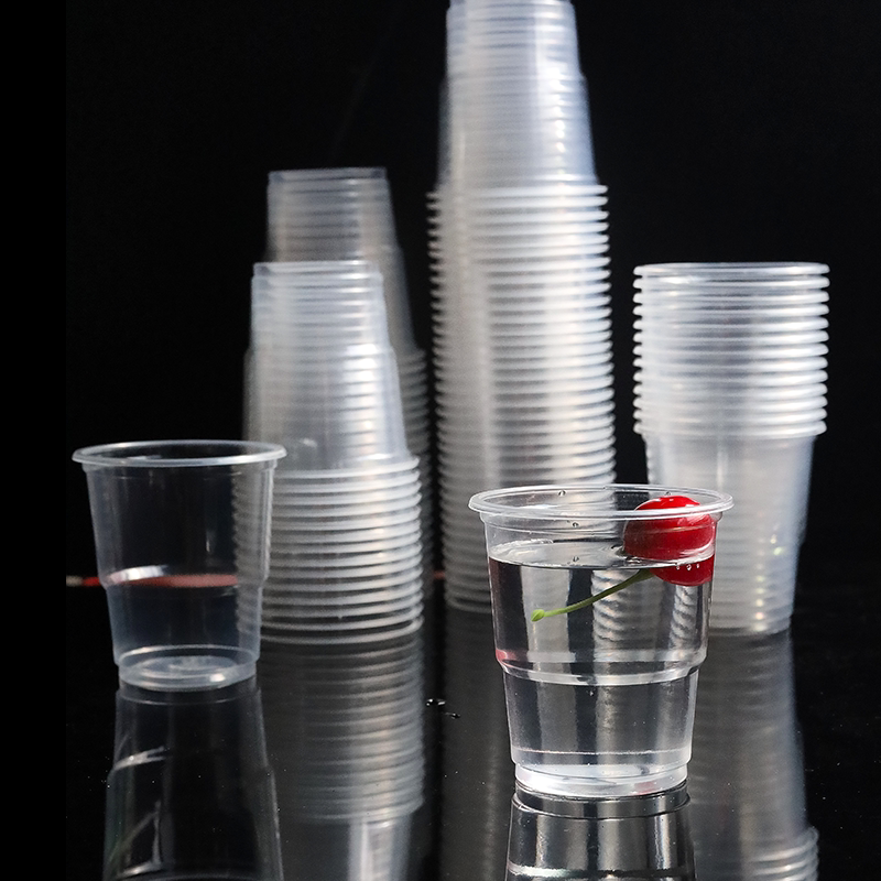 赣康一次性杯子加厚航空杯透明杯塑料杯家用商用饮茶水杯接待茶杯