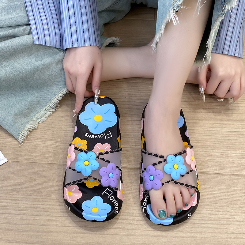 夏季新款软底居家室内防滑拖鞋女网红外出轻便超软可爱花朵一字拖,淘宝优惠券,粉丝福利购,淘宝优惠卷