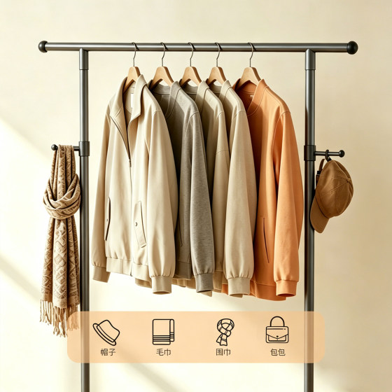 Multifunctional thickened indoor coat rack
