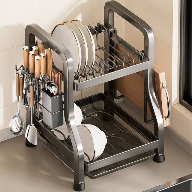 Kitchen storage rack, dish storage rack, household multi-function bowl rack, chopstick box, cupboard, narrow small bowl and dish drain rack