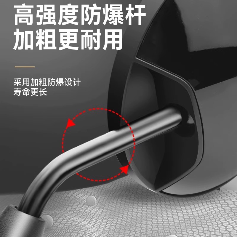 九号电动车反光镜后视镜通用大视野超广角适用雅迪艾玛巴风特小牛 - 图3