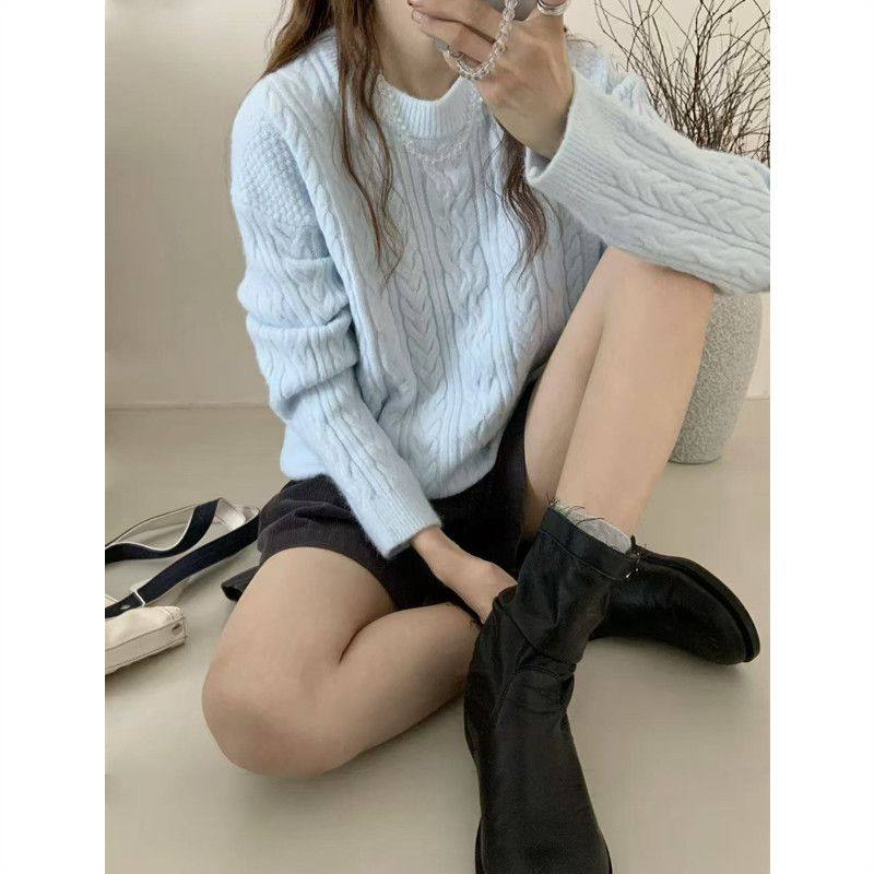 冬季毛衣女2025年新款大码内搭针织打底衫慵懒风宽松小个子上衣厚,淘宝优惠券,粉丝福利购,淘宝优惠卷