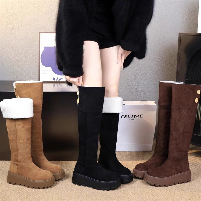 长筒雪地靴女2025冬季加绒加厚过膝长靴子保暖高筒靴高跟毛绒鞋子,淘宝优惠券,粉丝福利购,淘宝优惠卷