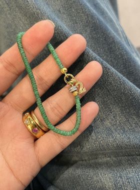 新中式冰绿色算盘珠手串国风钰髓小米珠手链显白显气质复古手饰品