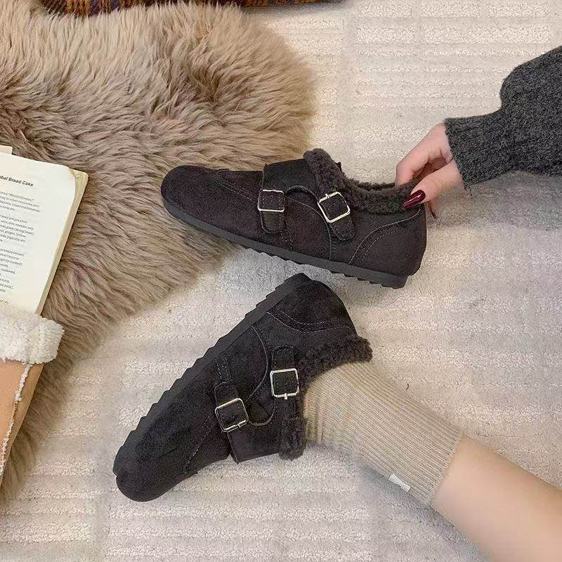 平底舒适乐福鞋女复古雕花皮带扣圆头浅口单鞋女真皮百搭小皮鞋女,淘宝优惠券,粉丝福利购,淘宝优惠卷