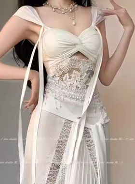 超仙珍珠流苏腰链复古氛围感腰带裙子配饰精致轻奢收腰饰新品装饰