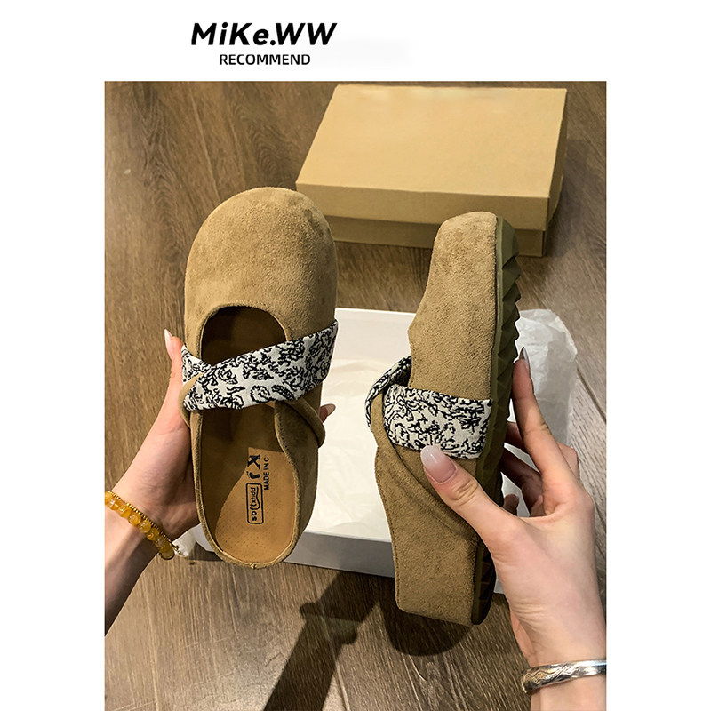 勃肯鞋女鞋子包头半拖鞋外穿2025新款平底鞋一脚蹬秋季凉拖鞋单鞋,淘宝优惠券,粉丝福利购,淘宝优惠卷