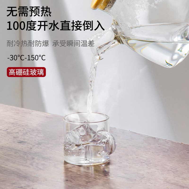 【烈儿宝贝直播间】耐热品茗杯带把玻璃杯茶杯加厚透明杯子零配 - 图2