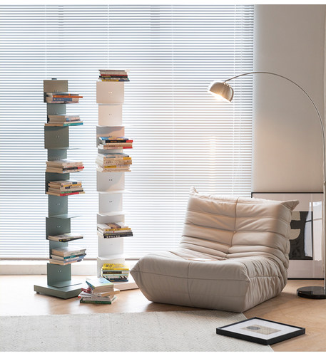 隐形书架落地置物架铁艺简易书柜客厅一体靠墙书本收纳架上墙桌面 - 图2