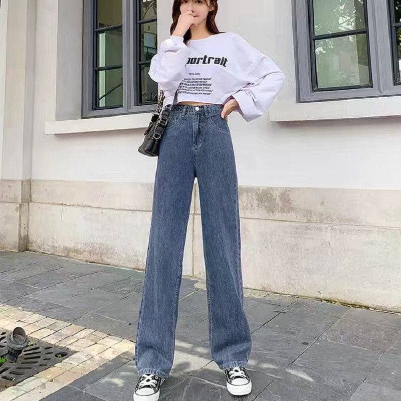 高腰女宽松韩版学生显瘦新款牛仔裤 天天特卖工厂店牛仔裤