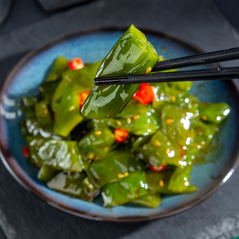 裙带菜梗段即食海白菜小袋凉拌咸菜大连特产香辣新鲜海带梗块下饭-图2