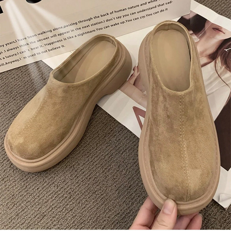 小个子松糕厚底勃肯包头拖鞋女2026春夏新款通勤懒人一脚蹬半拖鞋,淘宝优惠券,粉丝福利购,淘宝优惠卷