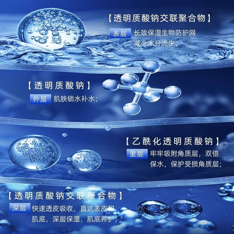 华煕生物新款四重玻尿酸钠次抛精华液补水保湿润活嫩肤改善提亮-图2